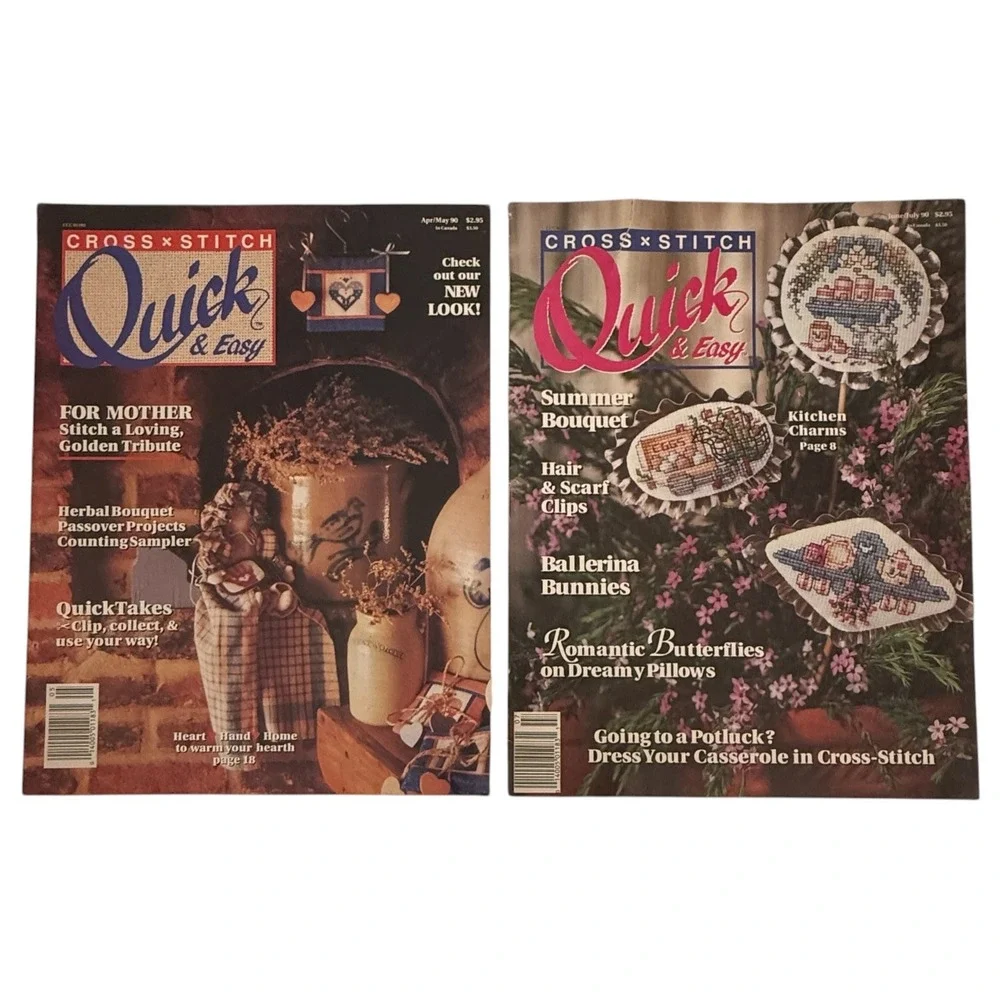 Vintage Cross Stitch Magazine Lot of  21 Patterns Set Premier Issue Christmas